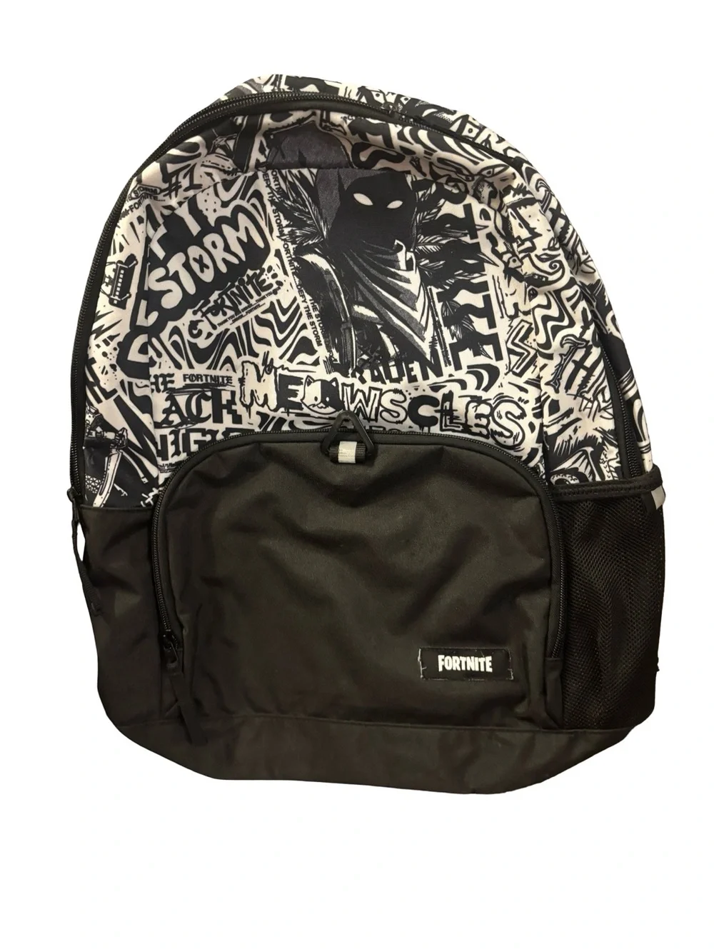 FORNITE Black & White Graphic Graffiti Stylish Streetwear Backpack